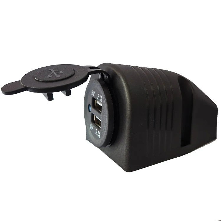 Bluejw 12V/24V Car Cigarette Lighter Socket Panel Mount - Motorcycle Power Outlet Charger with One Hole for Charging, Automobile Compatible - Image 1